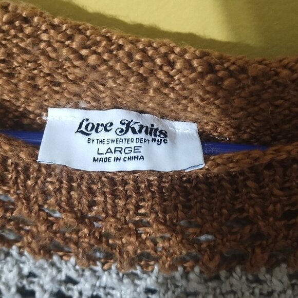 Love Knits Loose Knit Sweater L - Picture 3 of 5